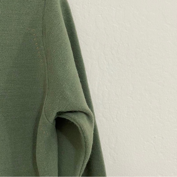 Chamir Original Vintage Men's 48 Green Deep V Neck Knit Sweater - Picture 6 of 7